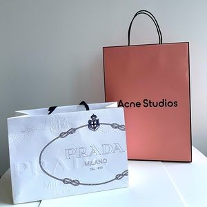 Prada and Acne Studios Shopping bags